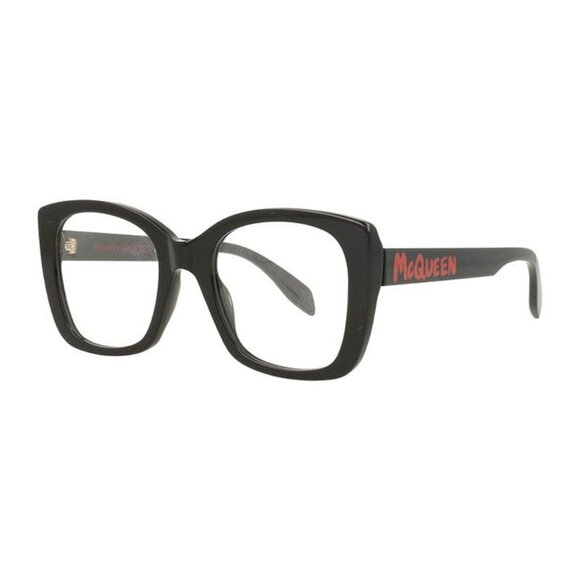 NEW ALEXANDER MCQUEEN EYEGLASSES AM0351O 002 WOMEN BUTTERFLY BLACK EYEWEAR - Picture 1 of 3
